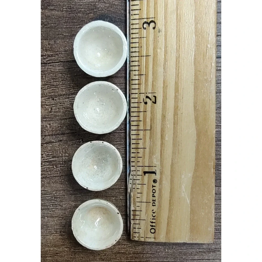 Dollhouse Miniature Ceramic Bowl Set Dishes Set of 4 D3